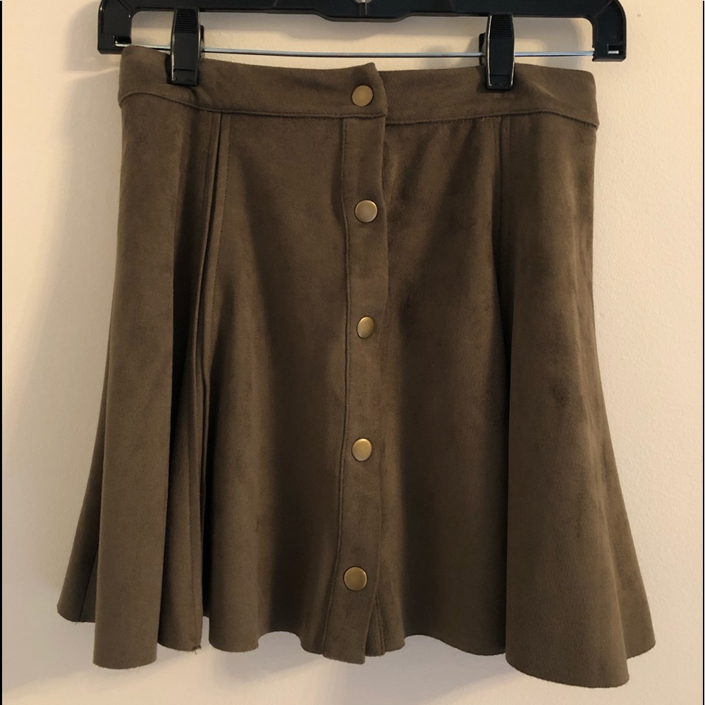Faux Suede Flowy skirt